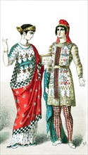 This illustration shows two people who lived in Asia Minor at the time the Roman Empire ruled the