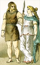 The German man and woman pictured here date to around the first century B.C. It was at the same,