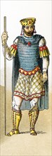 The illustration here highlights Basileus II in 1025 A.D. The illustration dates to 1882.