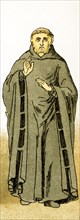 The figure pictured here is a Benedictine monk from the years A.D. 700 to 800. The Benedictine