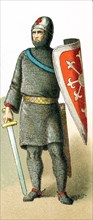 The figure depicted here represents a French knight of the First Crusade A.D. 1095-1099. The