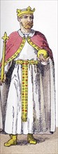 The figure here is the Emperor Frederick I Barbarossa in 1190, the year of his death. He was the