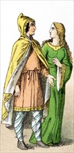 The figures represented here are a Norman man of rank and a Norman lady of rank between A.D. 1000