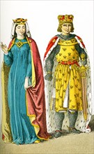 The figures depicted here represent a German empress and duke in the A.D. 1200s. They are, from