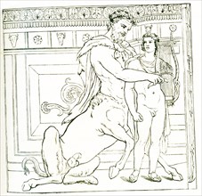 In Greek mythology, Chiron, who was considered the oldest and wisest of the Centaurs, creatures who