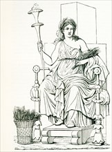 Pictured here is the Greek goddess Demeter, taken from a mural painting in Pompeii(the italian owen