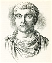 This 1897 drawing is of a bust of Elagabalus that is house in the Capitoline museum in Rome.