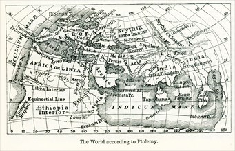 Pictured here is the world according to Ptolemy, an Alexandrian astronomer who lived around 150 A.D