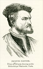 This illustration of Jacques Cartier dates to 1912. It is based on an old pen drawing that is house