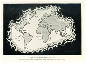 This illustration dates to 1912 and is part of a series of maps titled: ""The Unrolling of the