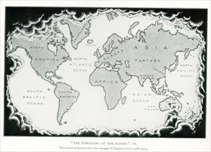 This illustration dates to 1912 and is part of a series of maps titled: ""The Unrolling of the