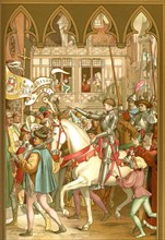 In April 1429, Charles VII gave Joan of Arc (1412-1431) permission to lead French troops to free