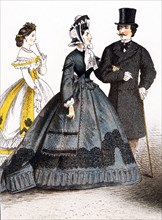 The figures pictured here, represent German fashions during the years 1834 to 1881. The