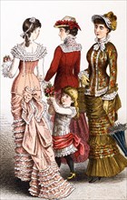 The figures pictured here, represent German fashions during the years 1834 to 1881. The