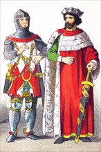 This illustration, which dates to 1882, shows Germans in period dress from A.D. 1300-1350. They