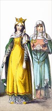 This illustration, which dates to 1882, shows Germans in period dress from A.D. 1300-1350. They