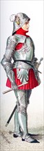 The figure represented here is a German knight between A.D. 1450-1500. The ilustration dates to