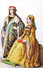 The figures pictured here represent the English king Henry VI in 1445 and Margaret (Henry's