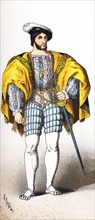 The figure represented here is Francis I, who died in 1547. Francis I was the first king of France