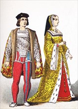 The figures represented here are Admiral d'Amboise and Anne of Britanny (died 1514). The French