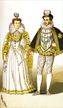 The figures represented here are Margareth of Lorraine and Henry III (died 1589). The illustration