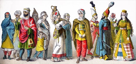 These figures represent Moors and Turks in the Ottoman Empire, all in 1500. They are, from left to