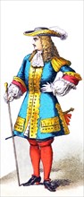 The figure represented here is a German man of rank (1690-1700). The illustration dates to 1882.