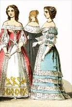 The Figures represented here are all French ladies of the court living in the 17th century,