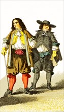 The figures represented here are a French citizen and a French abbe around 1600. The illustration