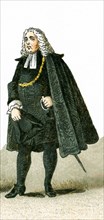 The figure pictured here is a German Magistrate in 1700. This illustration dates to 1882.