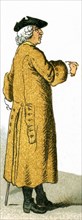 The figure pictured here is a German citizen in 1700. This illustration dates to 1882.