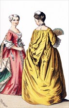 The figures illustrated here represent French ladies of rank‚Äîupper class women‚Äîbetween 1700 and