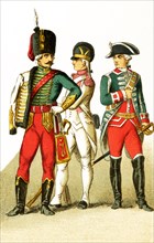 The figures pictured here represent military figures in Europe from around 1700. They are, from