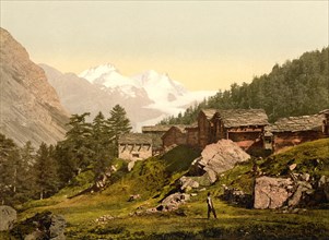 Lower Staffelalp with Rimpfischhorn.