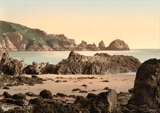 Rocks at moulin huet bay.