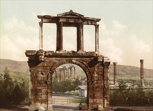 Arc d' Adrien and Temple of Jupiter Olympia.