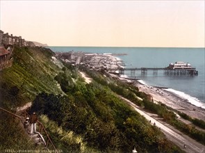 The beach and the pier.