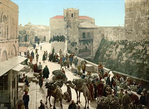 Street of the tower of David and the Bazaar.