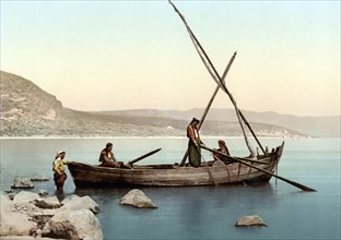 Fisherman's boat on the lake.