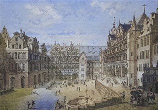 Heidelberg castle courtyard in 1683.