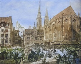 Entry of Gustav Adolf into Nuremberg in 1632.