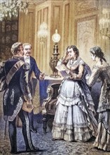 Empress Eugenie of France receives the news of the defeat at Sedan.