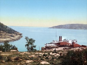 Tadousac Landing and mouth of the Saguenay River.