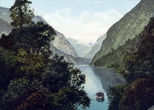 Looking from Windbound Point to the Milford Sound.