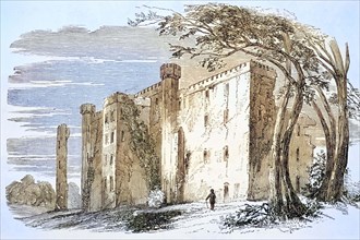 Dangan Castle County Clare Irland Aus Old England's Worthies von Lord Brougham und anderen veroeffentlicht London.