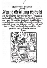 Extended newspaper of fiends from 1590, short story about how many fiends have been imprisoned in