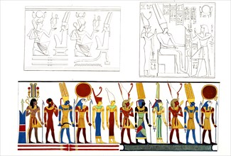 Figs. 1, 3, 4. Pharaonic titles expressed in symbolic figures, Fig. 2. Ramses XV at Thebes making