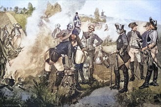 Frederick the Great among his grenadiers.