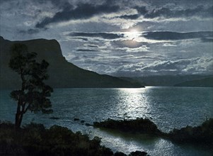 Moonlight on Lake Waikaremoana in Te Urewera on New Zealand's North Island