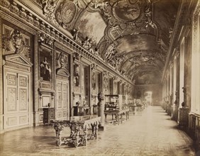 Louvre Museum, The Apollo Gallery, 1885, 1st arrondissement, Paris, France, Historic, digitally